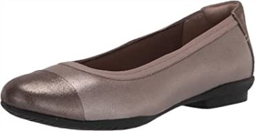 Bailarinas De Mujer Clarks Sara Orchid De Piel Metalizada