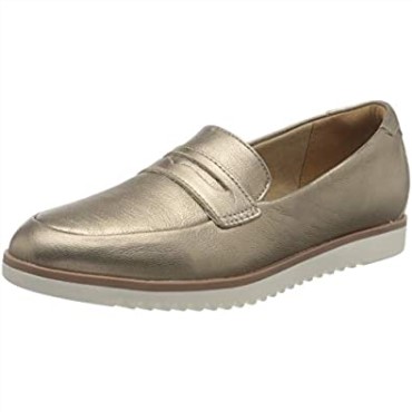 Mocasines De Mujer Clarks Serena Terri De Piel Metalizada