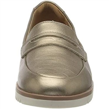 Mocasines De Mujer Clarks Serena Terri De Piel Metalizada