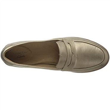 Mocasines De Mujer Clarks Serena Terri De Piel Metalizada