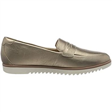 Mocasines De Mujer Clarks Serena Terri De Piel Metalizada