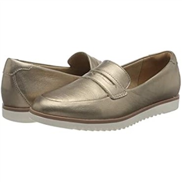 Mocasines De Mujer Clarks Serena Terri De Piel Metalizada