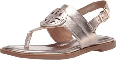 Sandalia Plana Mujer Clarks Reyna Glam Metalizado Sintético