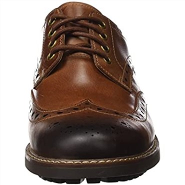 Montacute Wing Men's Brogue Marrón Bronceado Oscuro Lea Clarks