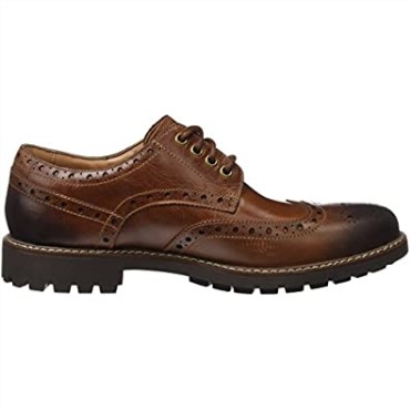 Montacute Wing Men's Brogue Marrón Bronceado Oscuro Lea Clarks
