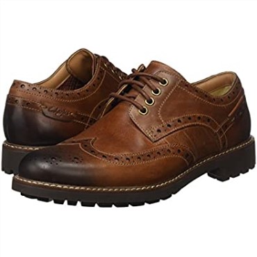 Montacute Wing Men's Brogue Marrón Bronceado Oscuro Lea Clarks