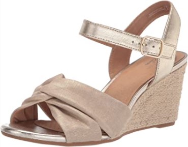 Sandalia Combi Margee Beth Cuña Mujer Piel Textil Natural Clarks