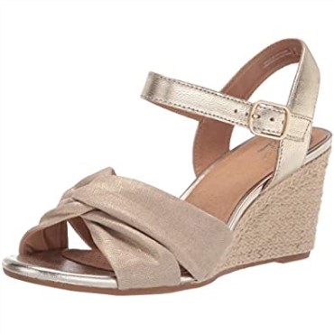 Sandalia Combi Margee Beth Cuña Mujer Piel Textil Natural Clarks