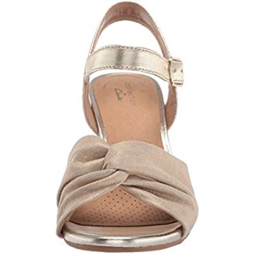 Sandalia Combi Margee Beth Cuña Mujer Piel Textil Natural Clarks
