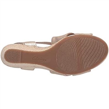 Sandalia Combi Margee Beth Cuña Mujer Piel Textil Natural Clarks