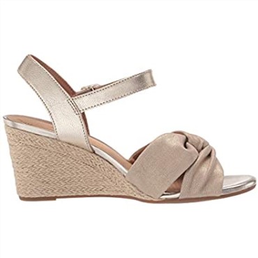 Sandalia Combi Margee Beth Cuña Mujer Piel Textil Natural Clarks