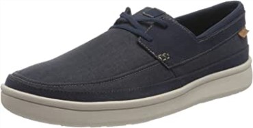 Zapatilla Cantal Step De Lona Azul Marino Para Hombre Clarks