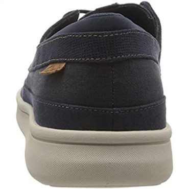 Zapatilla Cantal Step De Lona Azul Marino Para Hombre Clarks