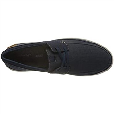 Zapatilla Cantal Step De Lona Azul Marino Para Hombre Clarks