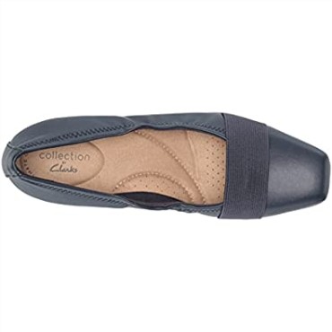 Navy Clarks Tilmont Slip, Bailarinas Planas Para Mujer