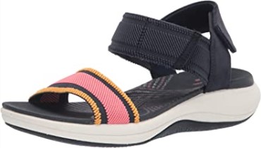 Sandalia Clarks Mira Sea Para Mujer En Tejido Combi Azul Marino