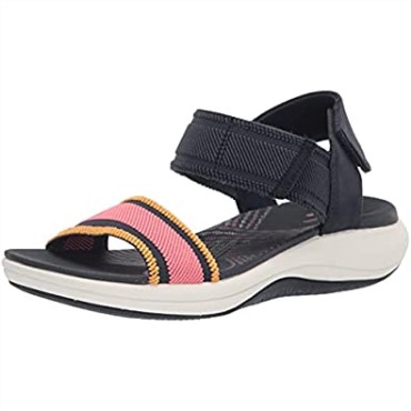 Sandalia Clarks Mira Sea Para Mujer En Tejido Combi Azul Marino