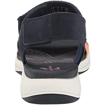 Sandalia Clarks Mira Sea Para Mujer En Tejido Combi Azul Marino