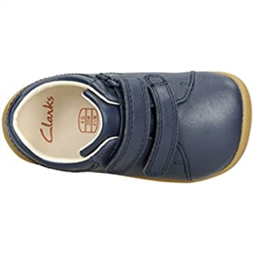 Zapatilla De Deporte Clarks Roamer Craft T De Cuero Azul Marino Para Niño