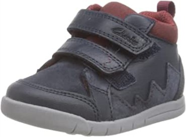 Zapatilla Clarks Rex Park T Azul Marino Piel Niño