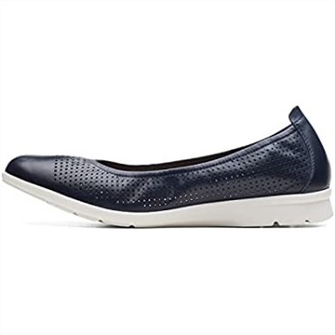 Bailarinas De Mujer Clarks Jenette Easy En Piel Azul Marino