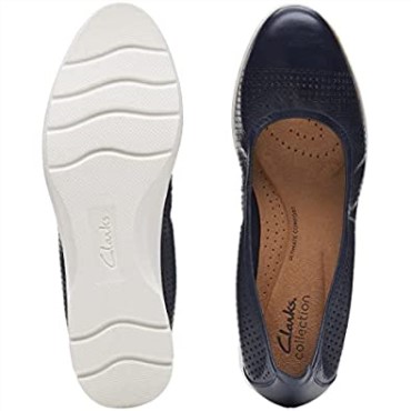 Bailarinas De Mujer Clarks Jenette Easy En Piel Azul Marino
