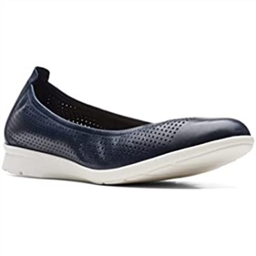 Bailarinas De Mujer Clarks Jenette Easy En Piel Azul Marino