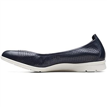 Bailarinas De Mujer Clarks Jenette Easy En Piel Azul Marino