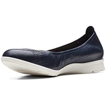 Bailarinas De Mujer Clarks Jenette Easy En Piel Azul Marino