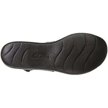 Sandalia Plana Mujer Clarks Leisa Lakelyn En Piel Azul Marino