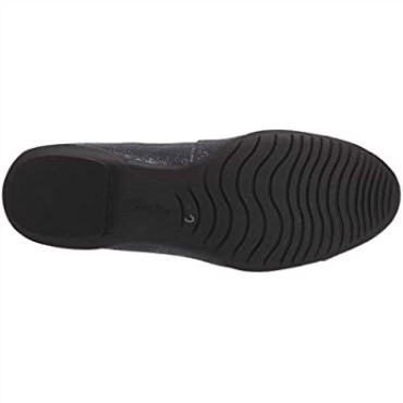 Bailarinas Combi Clarks De Mujer En Piel Azul Marino Sara Orquídea