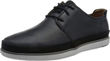 Zapatilla Deportiva Con Cordones Bratton Para Hombre En Combinación De Ante Y Piel Azul Marino Clarks