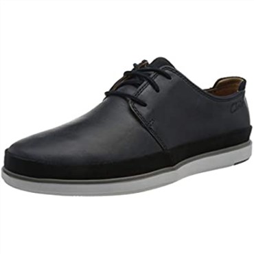 Zapatilla Deportiva Con Cordones Bratton Para Hombre En Combinación De Ante Y Piel Azul Marino Clarks