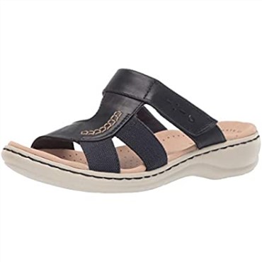 Sandalia Leisa Emily De Mujer Clarks Combo Textil Piel Azul Marino