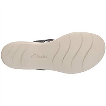 Sandalia Leisa Emily De Mujer Clarks Combo Textil Piel Azul Marino