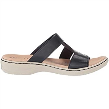 Sandalia Leisa Emily De Mujer Clarks Combo Textil Piel Azul Marino