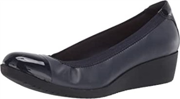 Mocasin De Mujer Elpalm De Piel Azul Marino Clarks