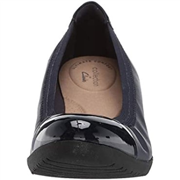 Mocasin De Mujer Elpalm De Piel Azul Marino Clarks
