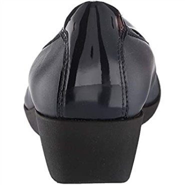 Mocasin De Mujer Elpalm De Piel Azul Marino Clarks