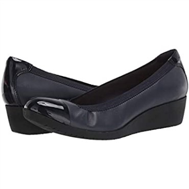 Mocasin De Mujer Elpalm De Piel Azul Marino Clarks
