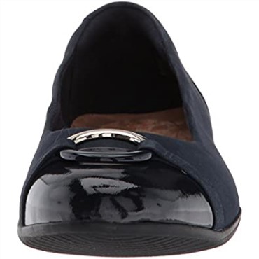 Navy New Black Nvy Patent Lthr Combi Clarks Bailarinas Neenah Vine Para Mujer