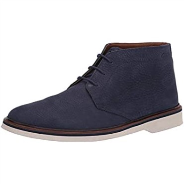 Botas Chukka De Caña Media Clarks Para Hombre En Nubuck Azul Marino Malwood