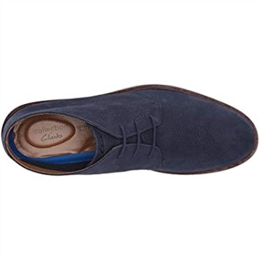 Botas Chukka De Caña Media Clarks Para Hombre En Nubuck Azul Marino Malwood