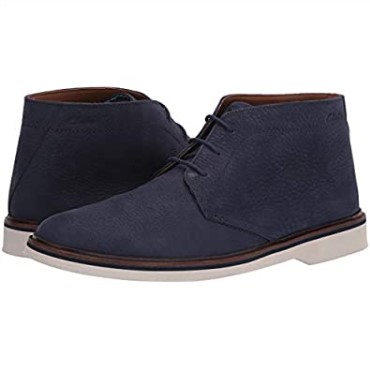 Botas Chukka De Caña Media Clarks Para Hombre En Nubuck Azul Marino Malwood