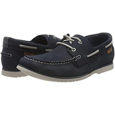 Náutico Clarks De Noonan Con Cordones Para Hombre En Nubuck Azul Marino