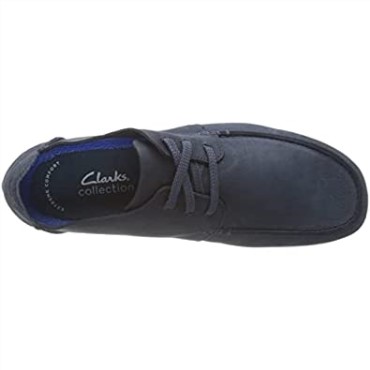 Zapatilla Clarks Shacre Lite Low Para Hombre De Nobuk Azul Marino