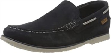 Zapato Náutico Para Hombre Noonan Step De Ante Azul Marino Clarks