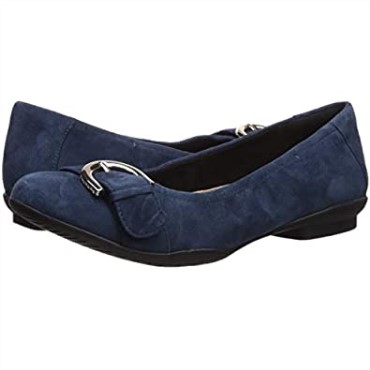 Bailarinas De Mujer Neenah Lark De Ante Azul Marino Clarks