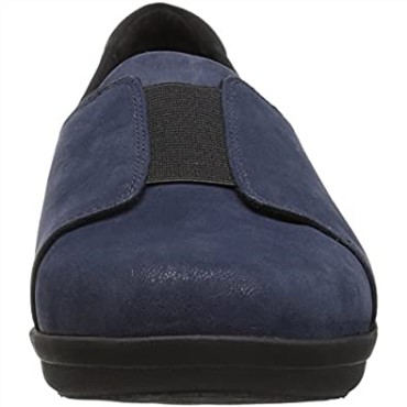 Mocasines Clarks Ayla Con Banda De Nobuk Sintético Azul Marino Para Mujer