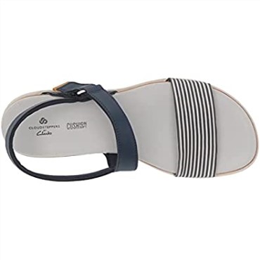 Sandalia Mujer Clarks Eliza Mae Textil Marino